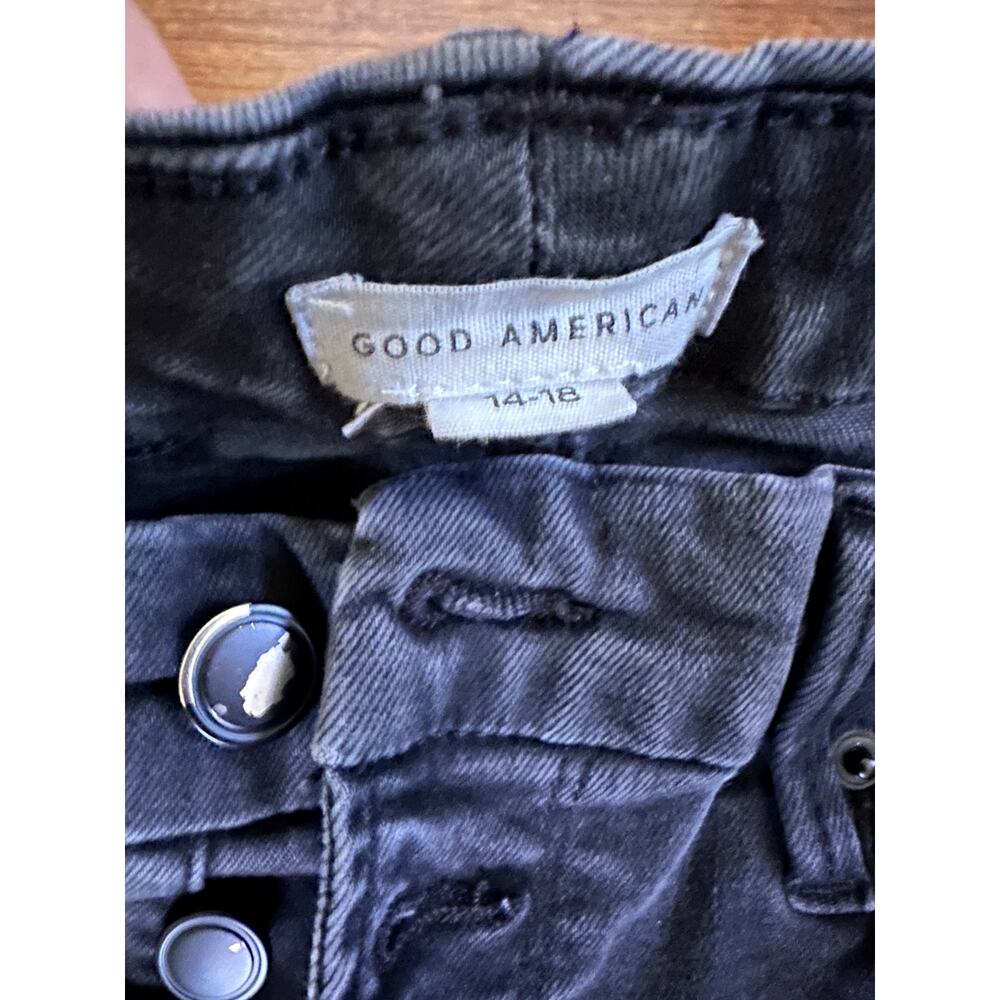 Good American Black Flare Wide Leg Jeans - Picture 5 of 6